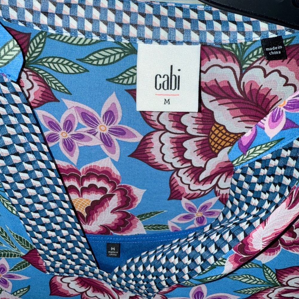 Floral Blue Dress with Belt - Picture 2 of 9